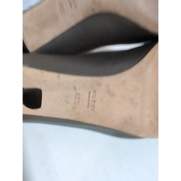 GUCCI CELLARIUS GRAY LEATHER BIT LOGO BUCKLE PEEP TOE PUMPS 40.5 ITALY Dust Bag - Picture 13 of 15